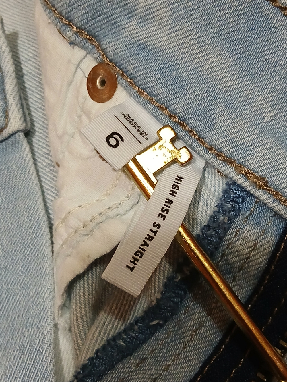 LOFT Size 6 Light Blue Straight-Leg Jeans - Picture 4 of 6